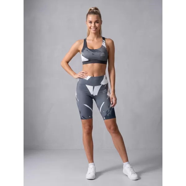  Jambiere pentru femei deasupra genunchilor premium ALTISPORT VOJ/ALW081LEG02 NEGRU-CENUȘIU 