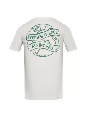Tricou pentru bărbați din bumbac organic ALPINE PRO TERMES 2 BEJ