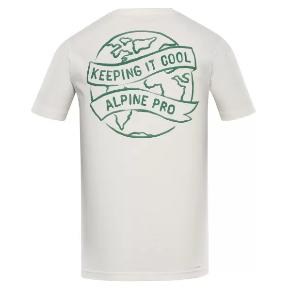  Tricou pentru bărbați din bumbac organic ALPINE PRO TERMES 2 BEJ 