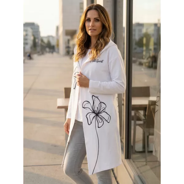  Cardigan premium pentru femei ALTISPORT VOJ/ALW075MI07 ALB 