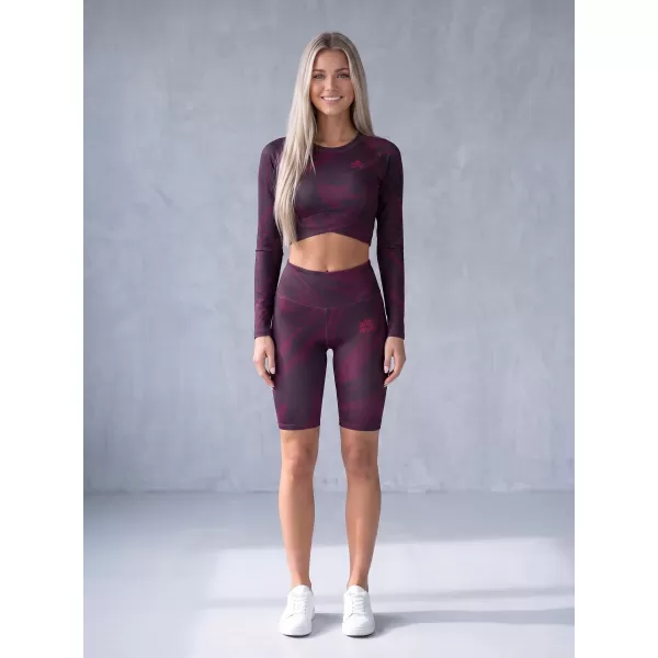  Jambiere pentru femei deasupra genunchilor premium ALTISPORT VOJ/ALW072LEG02 VIN ROȘU 