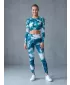 Premium pentru jambiere lungi pentru femei ALTISPORT VOJ/ALW066LEG01 VERDE -BLUE
