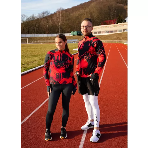  Panouri sportive pentru bărbați Premium Plus ALTISPORT VOJ/ALM076MI04 NEGRU/ROȘU 