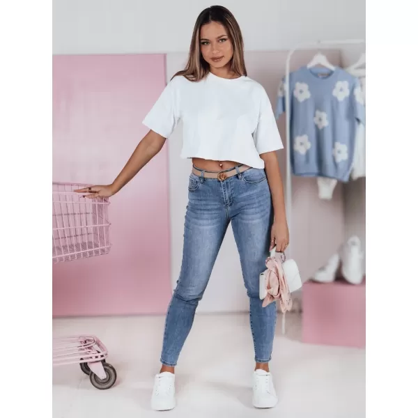  Pantalonii pentru doamne DSTREET SKINNTON UY2350 ALBASTRU 