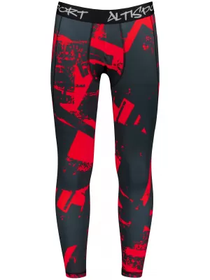 Jambiere sport pentru bărbați de premiu lung ALTISPORT VOJ/ALM079LEG01 NEGRU -D