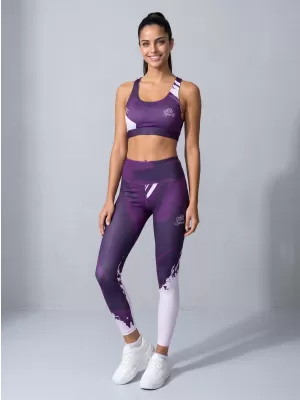 Premium pentru jambiere lungi pentru femei ALTISPORT VOJ/ALW081LEG01 PURPURIU ÎNCHIS