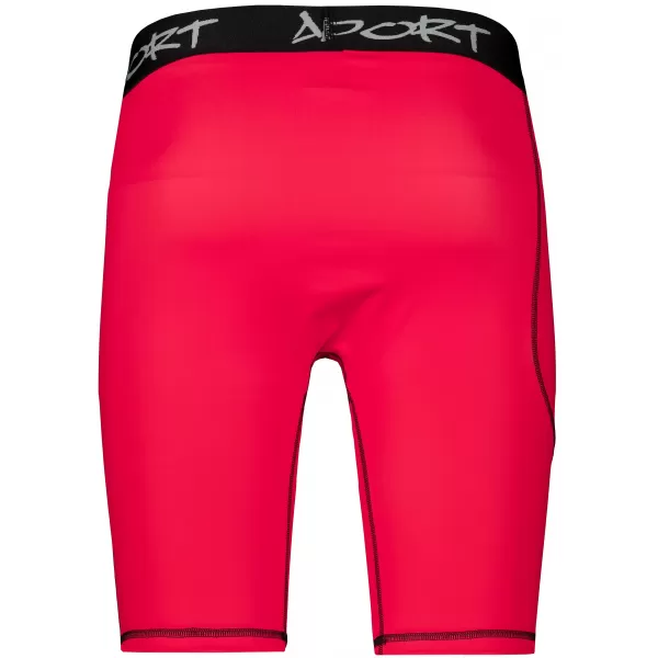  Jambiere sport pentru bărbați pe genunchii premium ALTISPORT VOJ/ALM000LEG02 ROŞU 