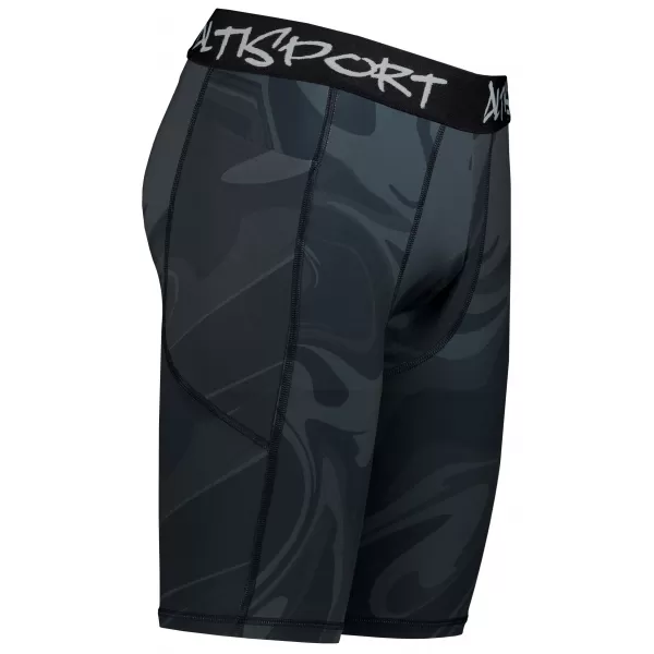  Jambiere sport pentru bărbați pe genunchii premium ALTISPORT VOJ/ALM072LEG02 NEGRU 