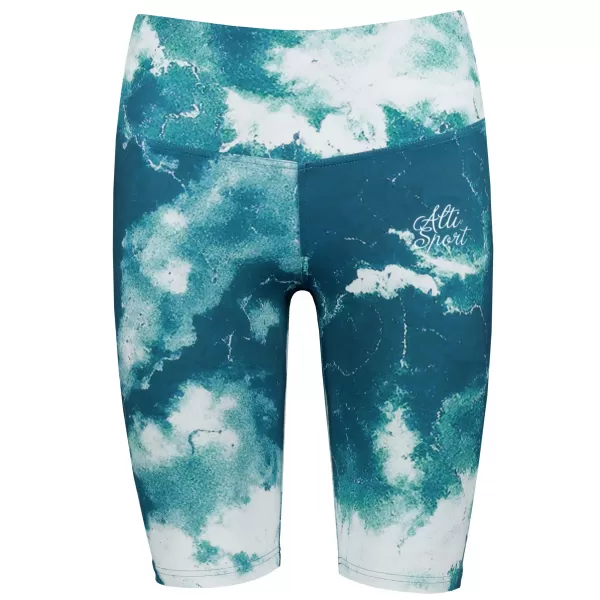  Jambiere pentru femei deasupra genunchilor premium ALTISPORT VOJ/ALW066LEG02 VERDE -BLUE 