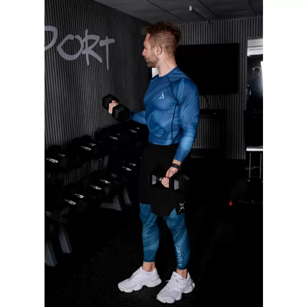  Jambiere sport pentru bărbați de premiu lung ALTISPORT VOJ/ALM072LEG01 KEROSEN 
