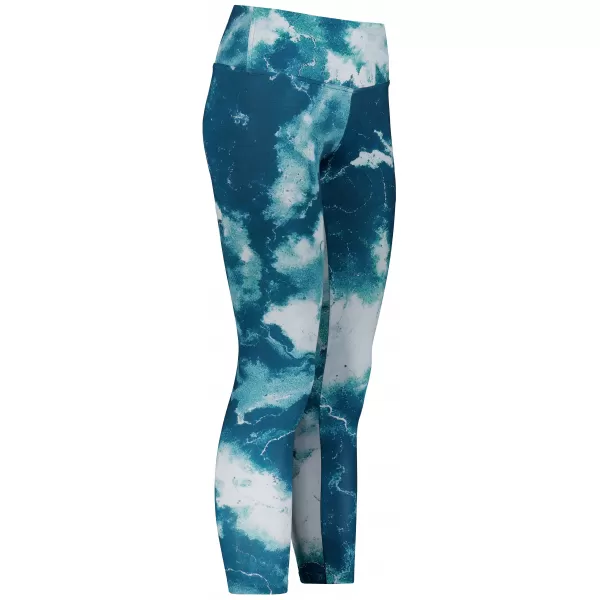  Premium pentru jambiere lungi pentru femei ALTISPORT VOJ/ALW066LEG01 VERDE -BLUE 
