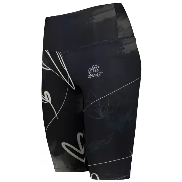  Jambiere pentru femei deasupra genunchilor premium ALTISPORT VOJ/ALW083LEG02 ALB -NEGRU 