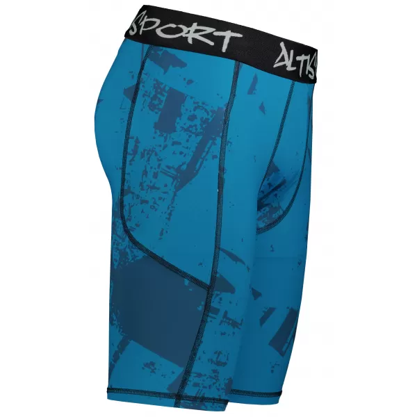  Jambiere sport pentru bărbați pe genunchii premium ALTISPORT VOJ/ALM079LEG02 ALBASTRU 