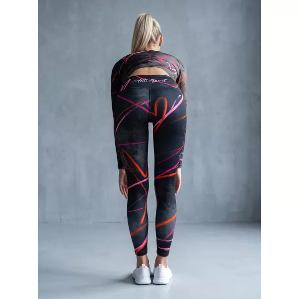  Premium pentru jambiere lungi pentru femei ALTISPORT VOJ/ALW082LEG01 NEGRU 