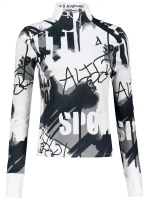 Panouri sportive pentru femei Premium Plus ALTISPORT VOJ/ALW076MI04 ALB/NEGRU