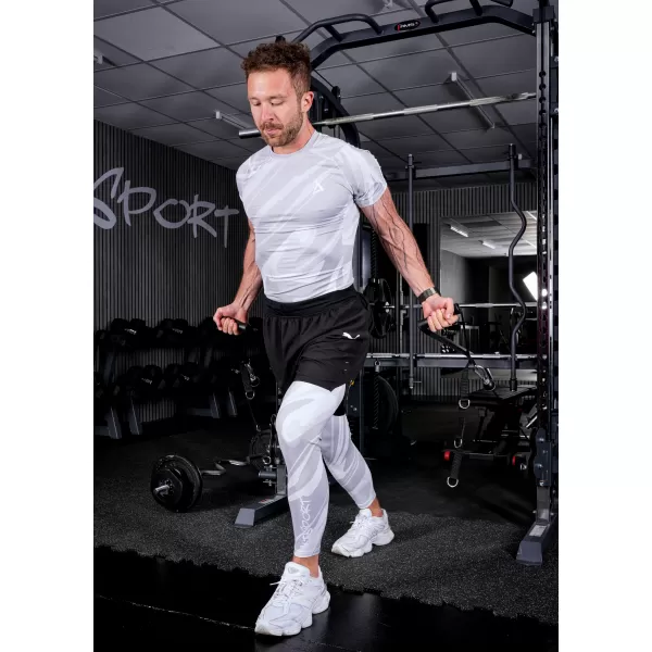  Jambiere sport pentru bărbați de premiu lung ALTISPORT VOJ/ALM072LEG01 GRI 