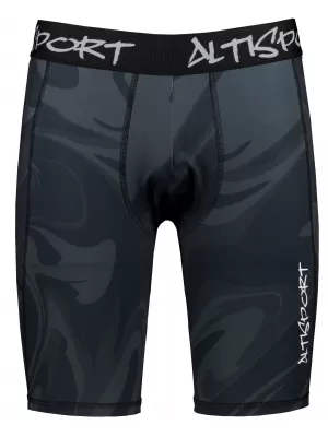 Jambiere sport pentru bărbați pe genunchii premium ALTISPORT VOJ/ALM072LEG02 NEGRU
