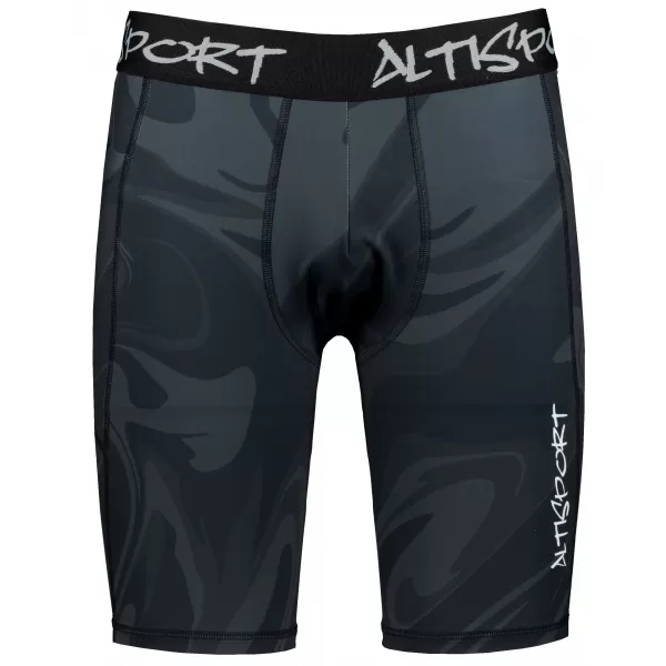  Jambiere sport pentru bărbați pe genunchii premium ALTISPORT VOJ/ALM072LEG02 NEGRU 