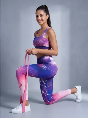 Premium pentru jambiere lungi pentru femei ALTISPORT VOJ/ALW083LEG01 VIOLET