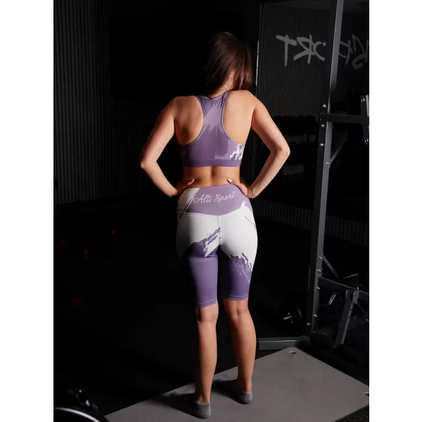  Jambiere pentru femei deasupra genunchilor premium ALTISPORT VOJ/ALW081LEG02 VIOLET 