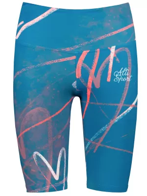 Jambiere pentru femei deasupra genunchilor premium ALTISPORT VOJ/ALW082LEG02 KEROSEN