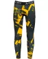 Jambiere sport pentru bărbați de premiu lung ALTISPORT VOJ/ALM079LEG01 NEGRU -YELLOW