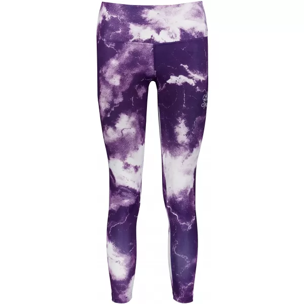  Premium pentru jambiere lungi pentru femei ALTISPORT VOJ/ALW066LEG01 ALB -VIOLET 