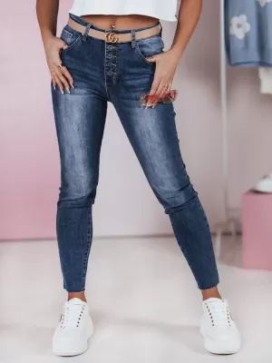 Pantalonii pentru doamne DSTREET SKYFINE UY2361 ALBASTRU