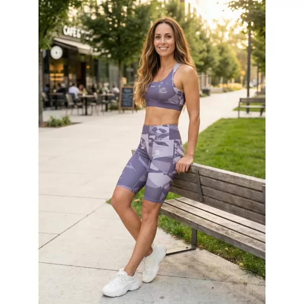  Jambiere pentru femei deasupra genunchilor premium ALTISPORT VOJ/ALW080LEG02 GRI-VIOLETĂ 