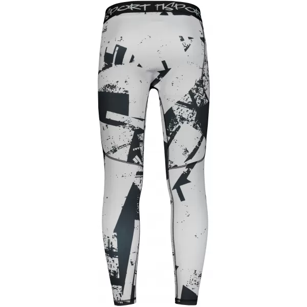  Jambiere sport pentru bărbați de premiu lung ALTISPORT VOJ/ALM079LEG01 NEGRU -GRAY 