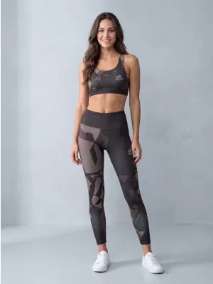 Premium pentru jambiere lungi pentru femei ALTISPORT VOJ/ALW080LEG01 MARO ÎNCHIS