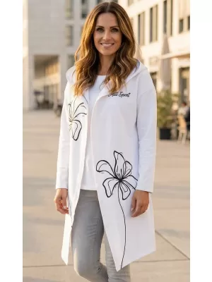 Cardigan premium pentru femei ALTISPORT VOJ/ALW075MI07 ALB