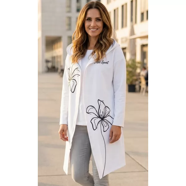  Cardigan premium pentru femei ALTISPORT VOJ/ALW075MI07 ALB 