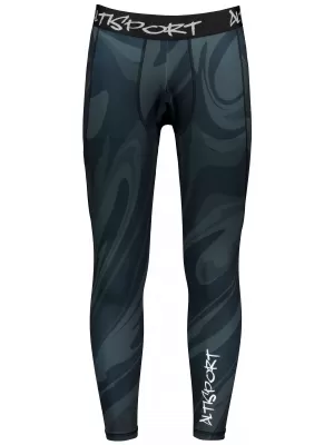 Jambiere sport pentru bărbați de premiu lung ALTISPORT VOJ/ALM072LEG01 NEGRU