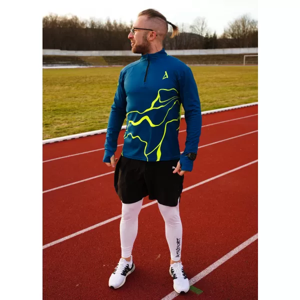  Panouri sportive pentru bărbați Premium Plus ALTISPORT VOJ/ALM073MI04 NAVY-FLUO YELLOW 