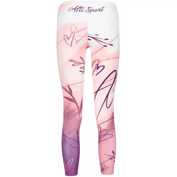  Premium pentru jambiere lungi pentru femei ALTISPORT VOJ/ALW083LEG01 ALB -PINK 