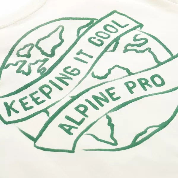  Tricou pentru bărbați din bumbac organic ALPINE PRO TERMES 2 BEJ 