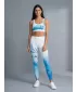 Premium pentru jambiere lungi pentru femei ALTISPORT VOJ/ALW083LEG01 ALB -BLUE