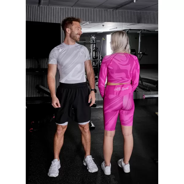  Jambiere sport pentru bărbați pe genunchii premium ALTISPORT VOJ/ALM072LEG02 GRI 