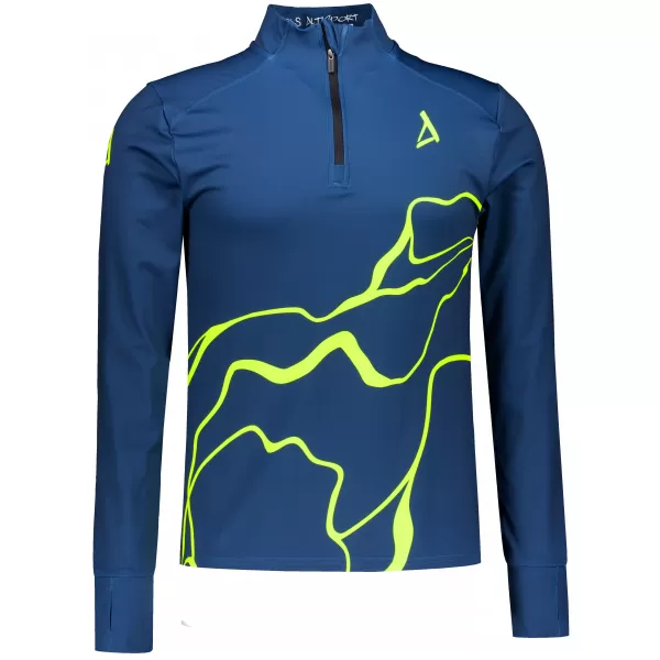  Panouri sportive pentru bărbați Premium Plus ALTISPORT VOJ/ALM073MI04 NAVY-FLUO YELLOW 
