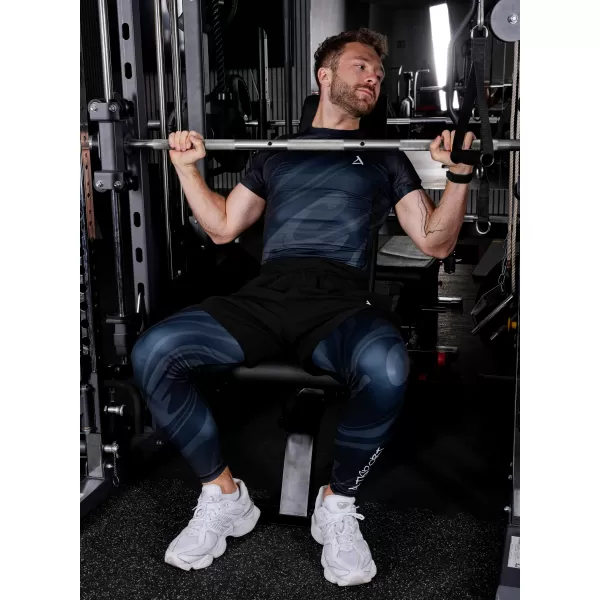  Jambiere sport pentru bărbați de premiu lung ALTISPORT VOJ/ALM072LEG01 NEGRU 