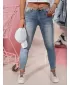 Pantalonii pentru doamne DSTREET DENZEL UY2378 ALBASTRU