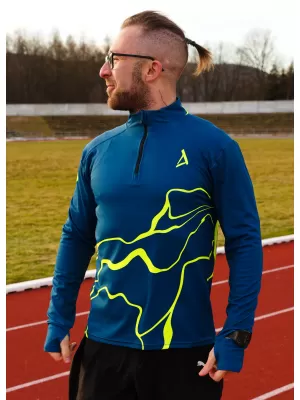 Panouri sportive pentru bărbați Premium Plus ALTISPORT VOJ/ALM073MI04 NAVY-FLUO YELLOW