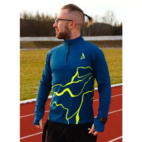  Panouri sportive pentru bărbați Premium Plus ALTISPORT VOJ/ALM073MI04 NAVY-FLUO YELLOW 