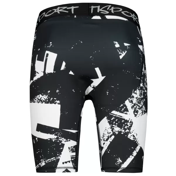 Jambiere sport pentru bărbați pe genunchii premium ALTISPORT VOJ/ALM079LEG02 ALB -NEGRU 