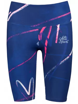 Jambiere pentru femei deasupra genunchilor premium ALTISPORT VOJ/ALW082LEG02 ALBASTRU ÎNCHIS