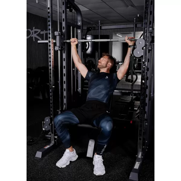  Jambiere sport pentru bărbați de premiu lung ALTISPORT VOJ/ALM072LEG01 NEGRU 