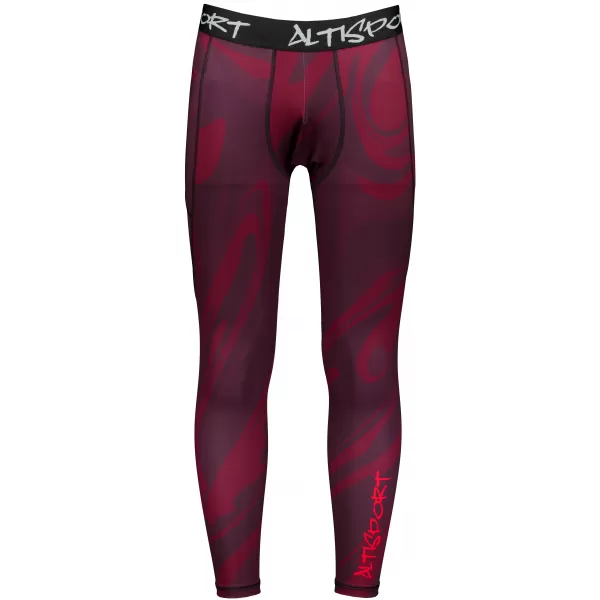  Jambiere sport pentru bărbați de premiu lung ALTISPORT VOJ/ALM072LEG01 VIN ROȘU 