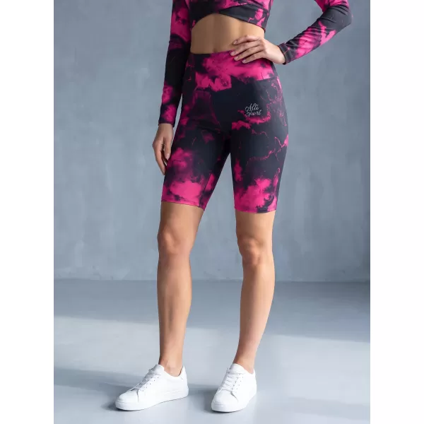  Jambiere pentru femei deasupra genunchilor premium ALTISPORT VOJ/ALW066LEG02 NEGRU -PINK 