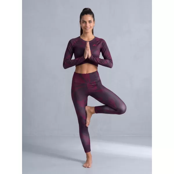  Premium pentru jambiere lungi pentru femei ALTISPORT VOJ/ALW072LEG01 VIN ROȘU 